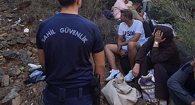 Fethiye'de 59 kaçak göçmen ile 3 organizatör şüphelisi yakalandı