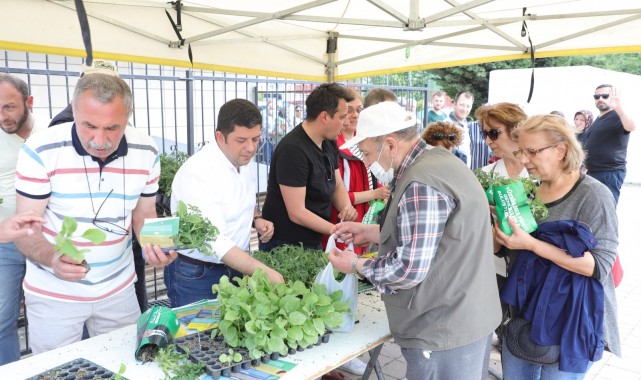 Gemlik’te organik ve ücretsiz fide dağıtımı başladı