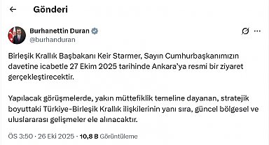 İngiltere Başbakanı Starmer, yarın Ankara'ya gelecek