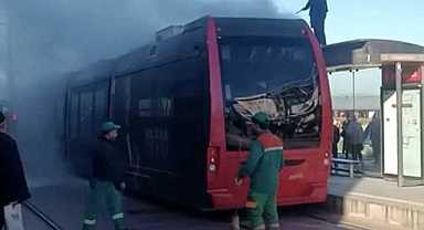 İpek Böceği tramvayında yangın paniği