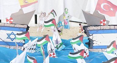 İstanbul - Başakşehir'de öğrenciler 'Gazze'nin Sessiz Çığlığı' nı anlattı