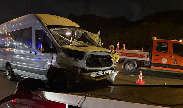 İstanbul - Beykoz'da servis minibüsü devrildi: 3 yaralı