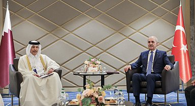 İstanbul- TBMM Başkanı Kurtulmuş, Katar Devleti Şura Meclisi Başkanı Ghanim ile görüştü