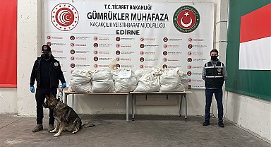 Kapıkule'de TIR'ın dorsesinde 113 kilo 664 gram esrar ele geçirildi