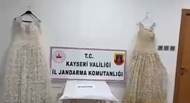 Kayseri'de gelinliğe işlenmiş 25 kilogram uyuşturucu ele geçirildi