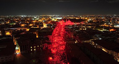 Konya'da on binler 'sessiz yürüyüş' ile Filistin'e destek oldu