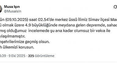 Kütahya'da 4.9 büyüklüğünde deprem