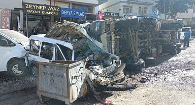 Malatya'da freni arızalanan kamyon 15 araca çarptı: 5 yaralı