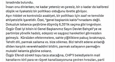 MHP'li Yalçın: Kürsüden efelenmelere, sahte yiğitliklere pabuç bırakmayız