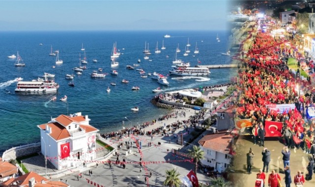 Mudanya’da Denizden Karaya Cumhuriyet Coşkusu