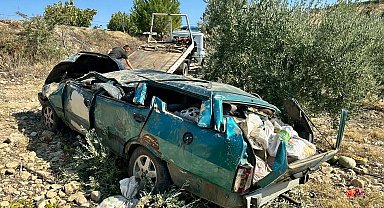 Otomobil şarampole yuvarlandı; karı-koca öldü