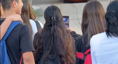 Park halindeki özel halk otobüsü yandı