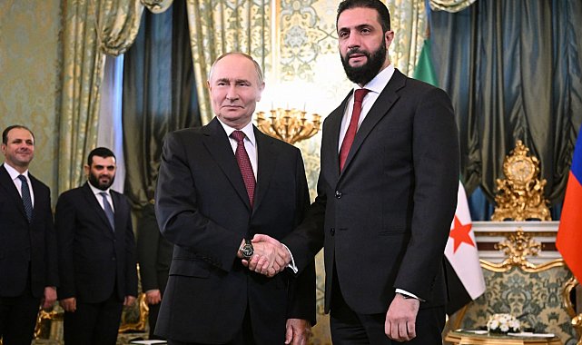 Rusya Devlet Başkanı Putin ile Suriye Cumhurbaşkanı Şara, Moskova'da görüştü