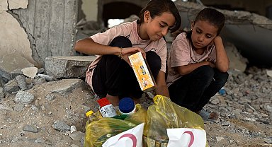 Türk Kızılay Gazze'ye gıda yardımlarını sürdürüyor