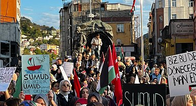 Zonguldak'ta kadınlar Filistin için yürüdü