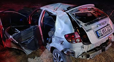 Kontrolden çıkan otomobil şarampole devrildi: 1 ölü, 3 yaralı