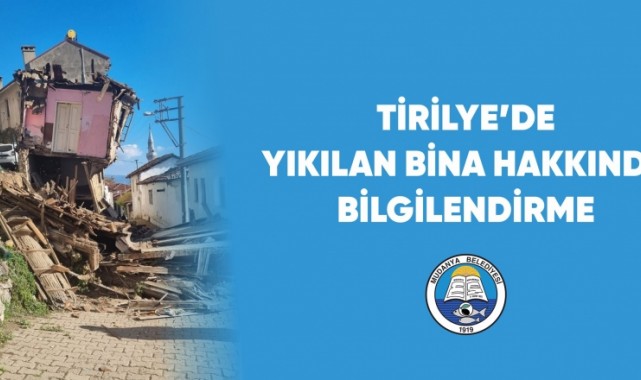 Tirilye’de Yıkılan Bina Hakkında Bilgilendirme