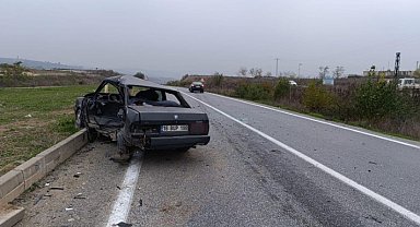 Yenişehir yolunda feci kaza: 1 ölü, 2 yaralı