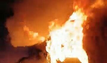 Bursa’da panik anları! Alev alev yandı…