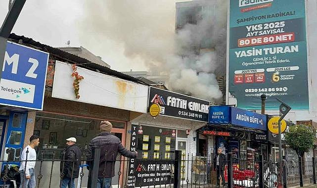 Bursa’da pide imalathanesinde yangın paniği