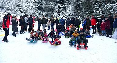 Bursa’da çocuklar için muhteşem kar festivali