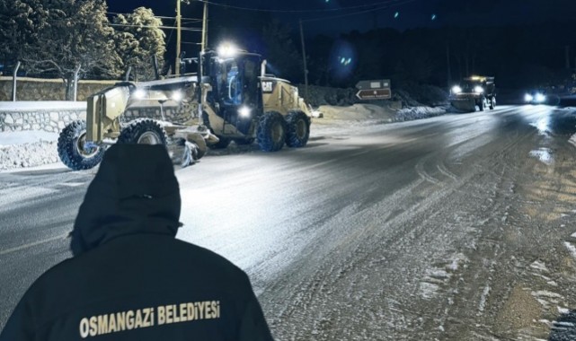 Osmangazi Belediyesi’nden Karla Mücadelede 7/24 Kesintisiz Mesai