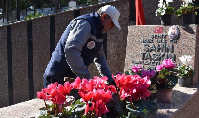 Şehitliklere Titiz Bakım