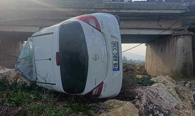 Bursa’da feci kaza! Köprüden uçtu…