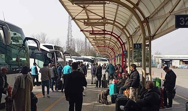 Bursa terminalinde bayram yoğunluğu başladı