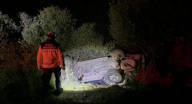 Otomobiliyle uçtu, yara bile almadı