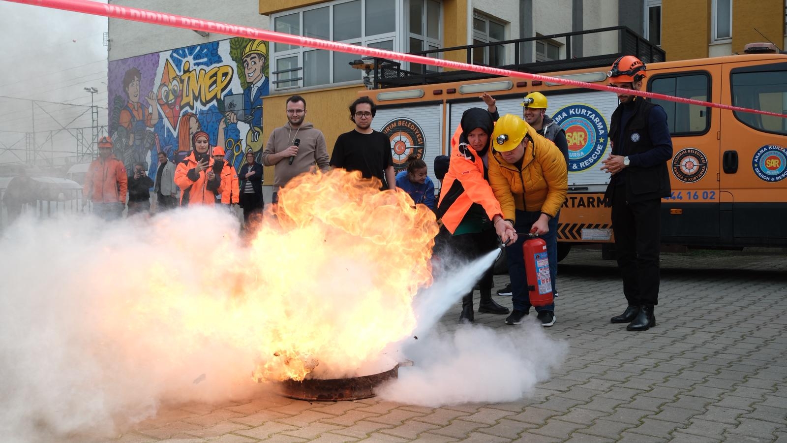 Yıldırım Belediyesinden Nefes Kesen Tatbikat