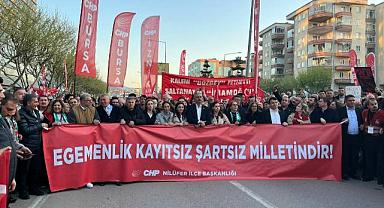 Bursa’da Mustafa Bozbey’e destek yürüyüşü