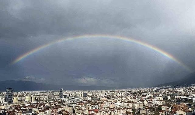 Bursa’da yağmur sonrası görsel şölen
