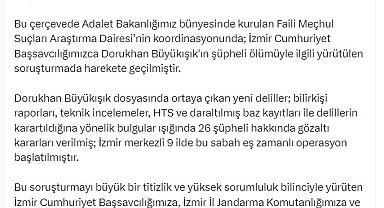 'Dorukhan Büyükışık' soruşturmasında İzmir merkezli operasyon: 26 kişiye gözaltı kararı