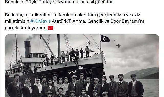 AK Parti'li Acar'dan '19 Mayıs' mesajı