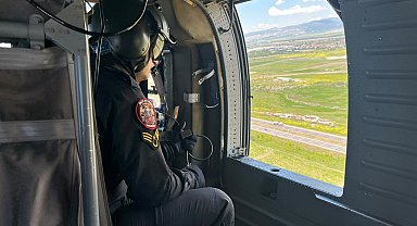 Ankara'da jandarmadan helikopter destekli trafik denetimi
