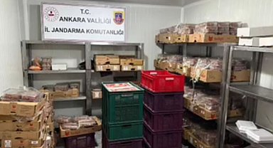 Ankara'da sağlıksız koşullarda 40 ton et ele geçirildi; 2 gözaltı