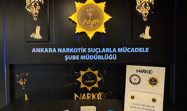 Ankara'da uyuşturucu operasyonunda 3 kilo 240 gram kokain ele geçirildi