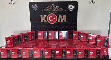 Aydın'da IMEI kayıtsız 100 cep telefonu ele geçirildi