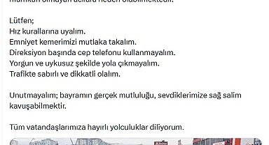 Bakan Çiftçi'den sürücülere uyarı: Kurallara uyalım