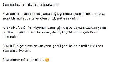 Bakan Göktaş'tan 'Kurban Bayramı' mesajı