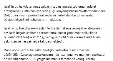 Bakan Gürlek: İsrail, hukuka aykırı eylemlerine derhal son vermeli