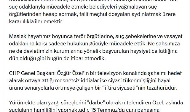 Bakan Gürlek: Türk yargısı kimseden talimat almaz