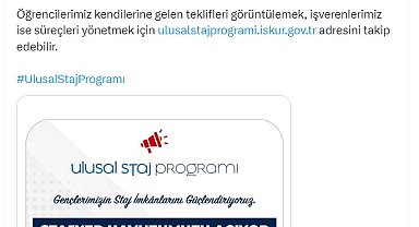 Bakan Işıkhan: Staj yapmak isteyenler ile stajyer arayan işverenleri bir araya getiriyoruz