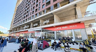 Bursa’da binlerce Atış Yapı mağduru bitmeyen evlerinin önünde çadır kurdu