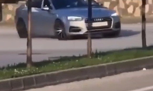Bursa'da otomobiliyle drift atan sürücü kamerada
