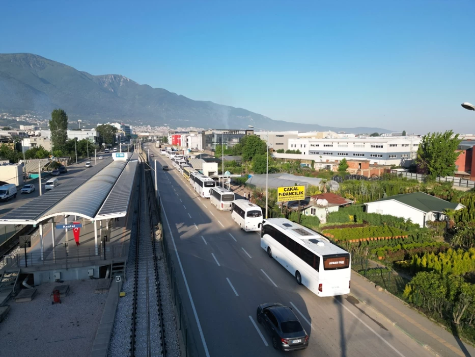 BURULAŞ eylemine karşı Kestel Belediyesi'nden ücre...