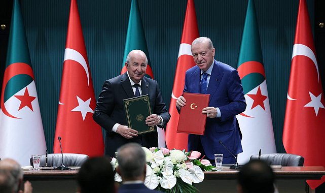 Cumhurbaşkanı Erdoğan, Cezayir Cumhurbaşkanı Tebbun'u resmi törenle karşıladı