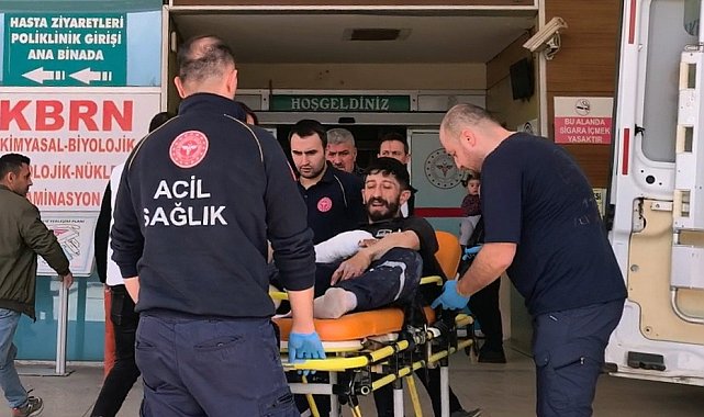 Demir sac kesimi yaparken parçalanan spiral taşı ile yaralandı