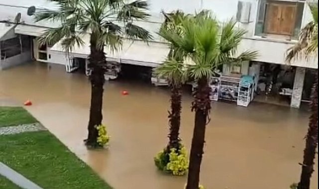 Düzce'de sağanak; ev ve işyerlerini su bastı